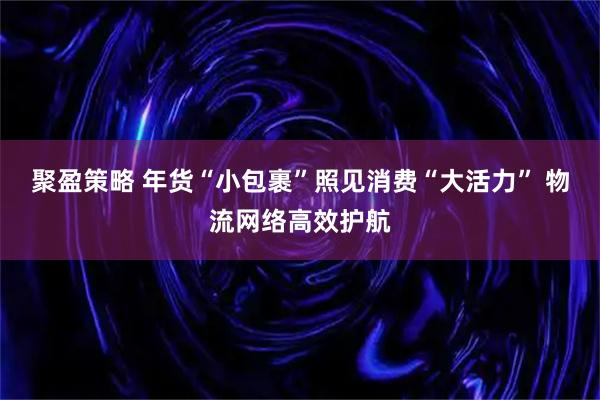 聚盈策略 年货“小包裹”照见消费“大活力” 物流网络高效护航