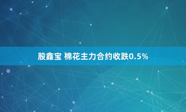 股鑫宝 棉花主力合约收跌0.5%